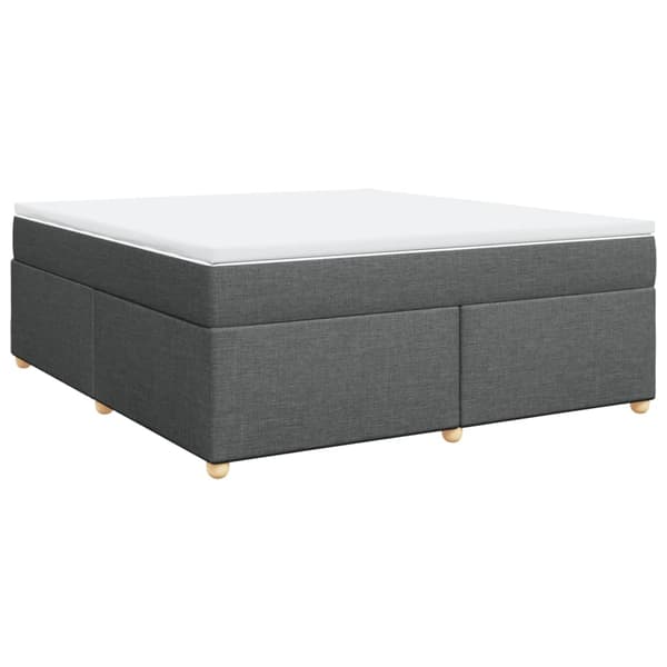 vidaXL Ramsäng med madrass mörkgrå 180x200 cm tyg Grå