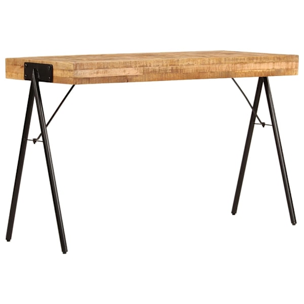vidaXL Skrivbord massivt mangoträ 118x50x75 cm Brun