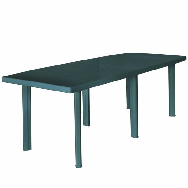 vidaXL Trädgårdsbord grön 210x96x72 cm plast Grön