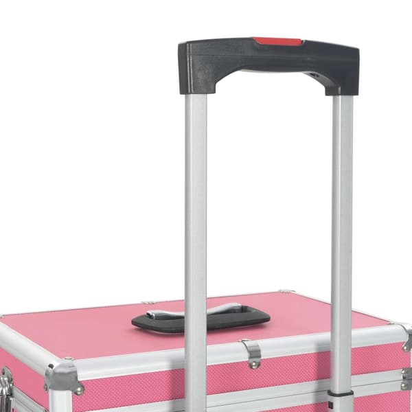 vidaXL Sminklåda aluminium rosa Rosa