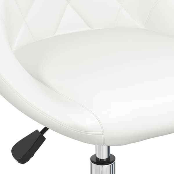 vidaXL Snurrbar matstol vit konstläder Vit