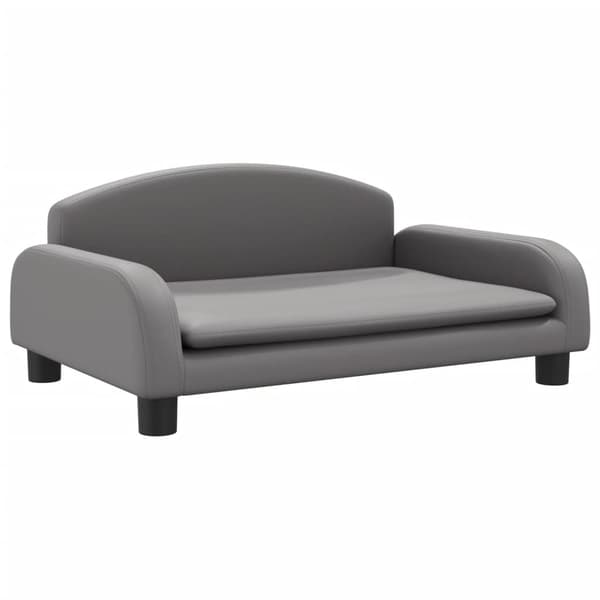 vidaXL Barnsoffa grå 70x45x30 cm konstläder Grå