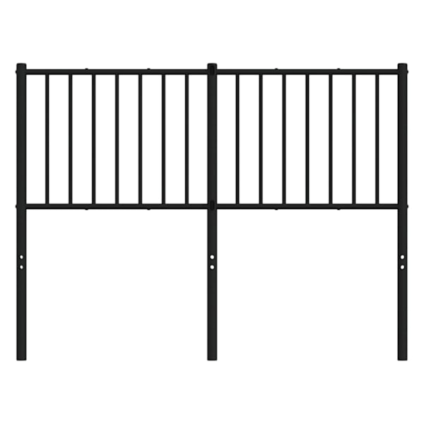 vidaXL Huvudgavel metall svart 120 cm Svart