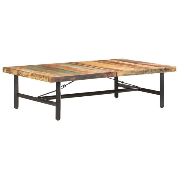 vidaXL Soffbord 142x90x42 cm massivt återvunnet trä Brun