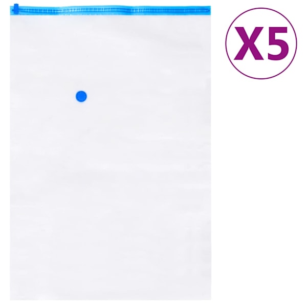 vidaXL Vakuumpåsar till kläder 3 storlekar 20 st Transparent