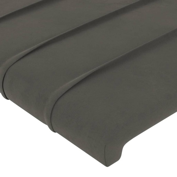 vidaXL Sänggavel mörkgrå 90x5x78/88 cm sammet Grå