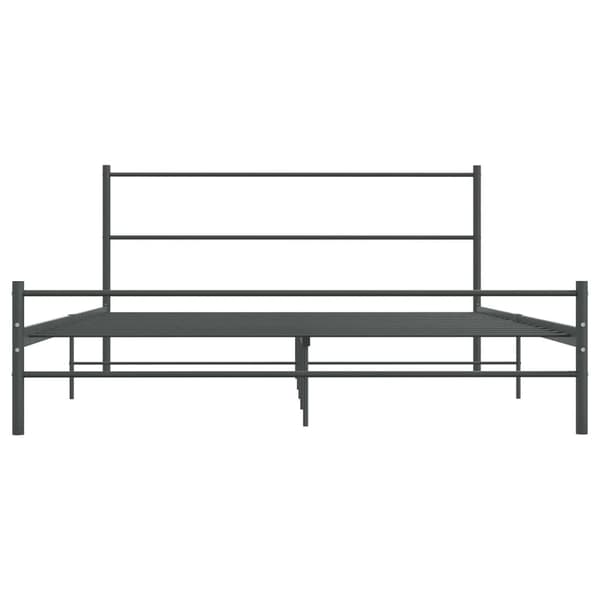 vidaXL Sängram grå metall 140x200 cm grå