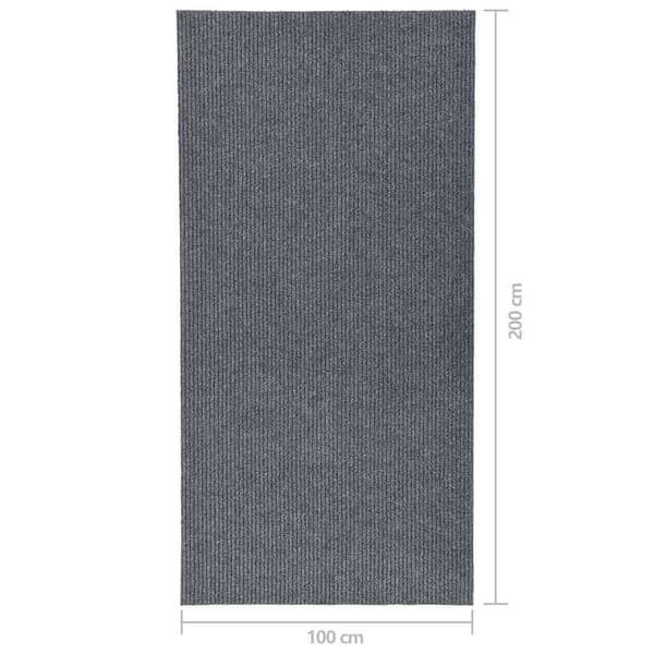 vidaXL Gångmatta 100x200 cm grå grå