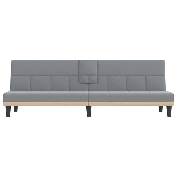 vidaXL Bäddsoffa med kuddar ljusgrå tyg Grå