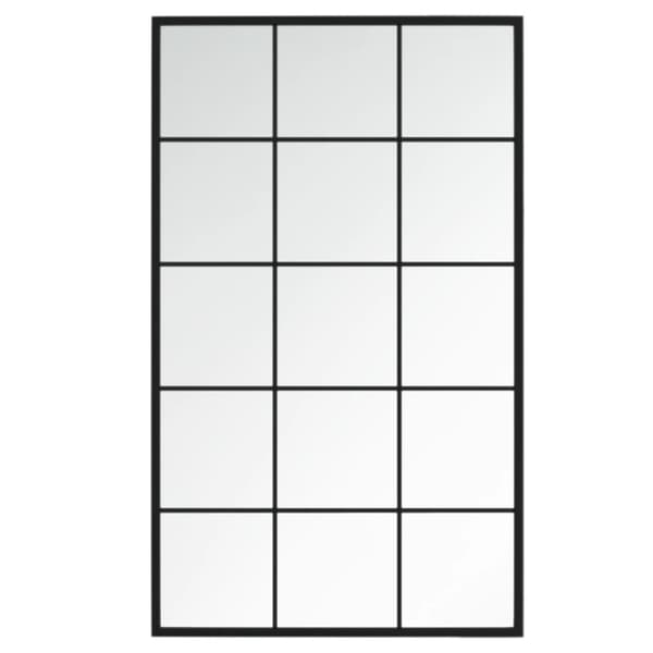 vidaXL Väggspeglar 4 st svart 100x60 cm metall art