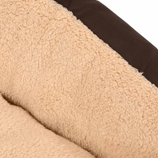 vidaXL Hundbädd med vadderad dyna storlek M Brun