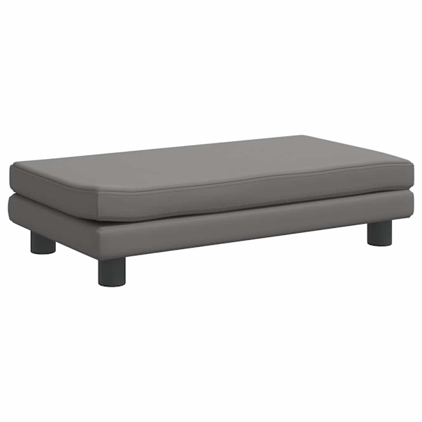 vidaXL Hundbädd med förlängning grå 100x50x30 cm konstläder Grå