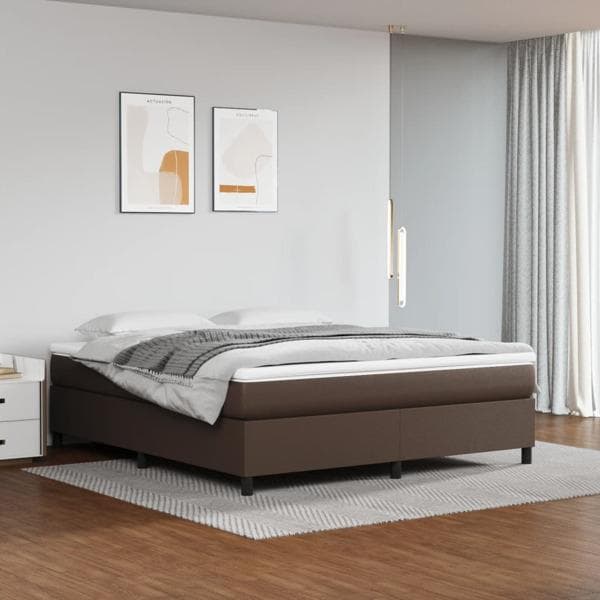 vidaXL Ramsäng brun 160x200 cm konstläder Brun