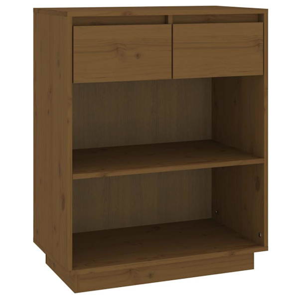 vidaXL Konsolbord honungsbrun 60x34x75 cm massiv furu Brun