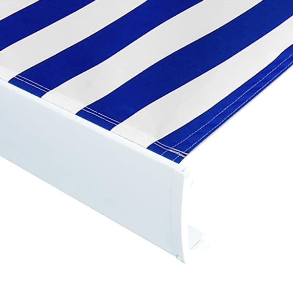 vidaXL Markis motoriserad 400x300 cm blå och vit Blå
