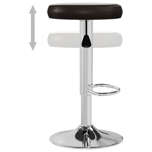 vidaXL Barstolar 2 st brun konstläder Brun