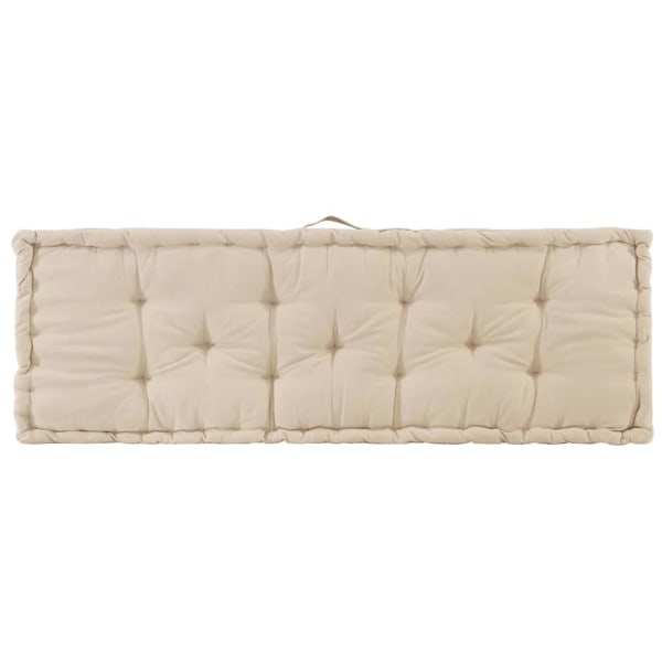 vidaXL Dyna till pallsoffa 2 st bomull beige Beige