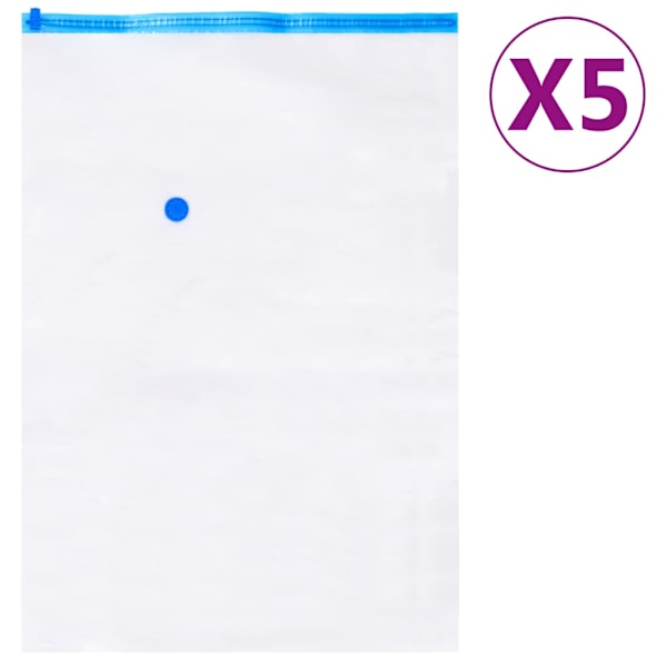vidaXL Vakuumpåsar till kläder 2 storlekar 10 st Transparent