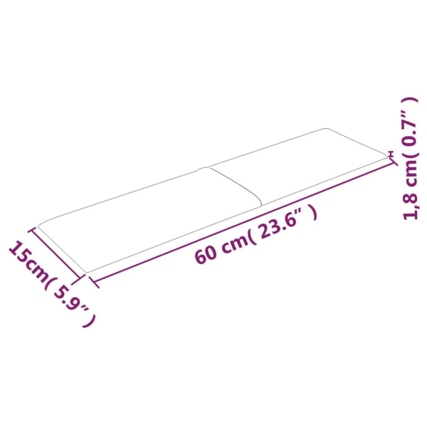 vidaXL Väggpaneler 12 st mörkgrå 60x15 cm tyg 1,08 m² Grå