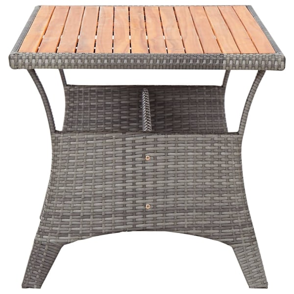 vidaXL Trädgårdsbord grå 120x70x66 cm massivt akaciaträ grå