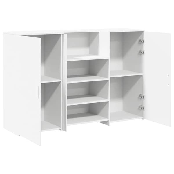 vidaXL Receptionsdisk vit 155x50x103,5 cm konstruerat trä Vit