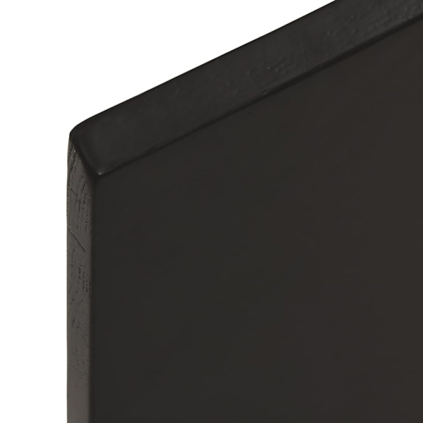 vidaXL Bordsskiva mörkbrun 100x50x2 cm behandlad massiv ek Brun