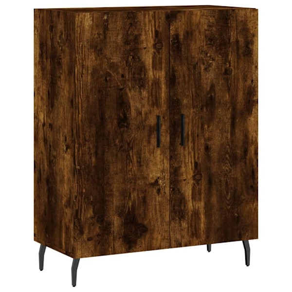 vidaXL Högskåp rökfärgad ek 69,5x34x180 cm konstruerat trä Brun