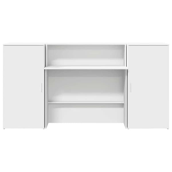 vidaXL Receptionsdisk vit 200x50x103,5 cm konstruerat trä Vit