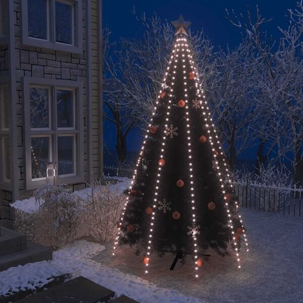 vidaXL Ljusnät för julgran 400 LED 400 cm Grön