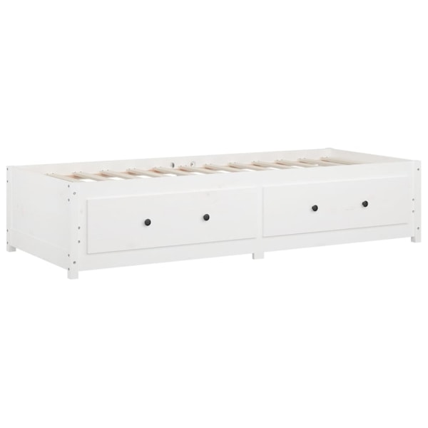 vidaXL Dagbädd utan madrass vit 90x200 cm massiv furu Vit