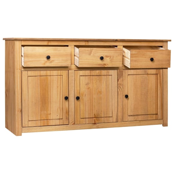 vidaXL Skänk 135x40x80 cm massiv furu panama Brun