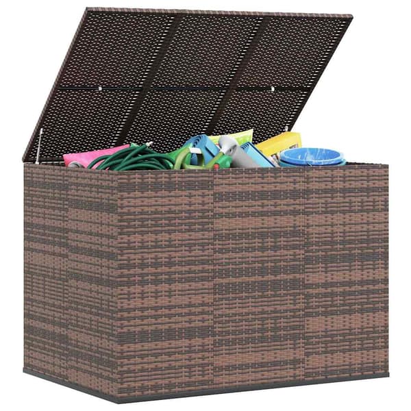 vidaXL Dynbox PE-rotting 145x100x103 cm brun Brun
