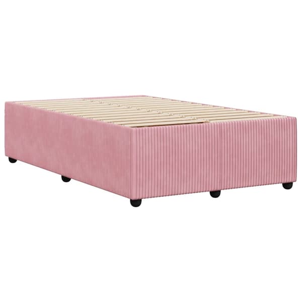 vidaXL Sängram rosa 120x200 cm sammet Rosa