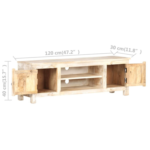 vidaXL TV-bänk 120x30x40 cm grovt akaciaträ multifärg