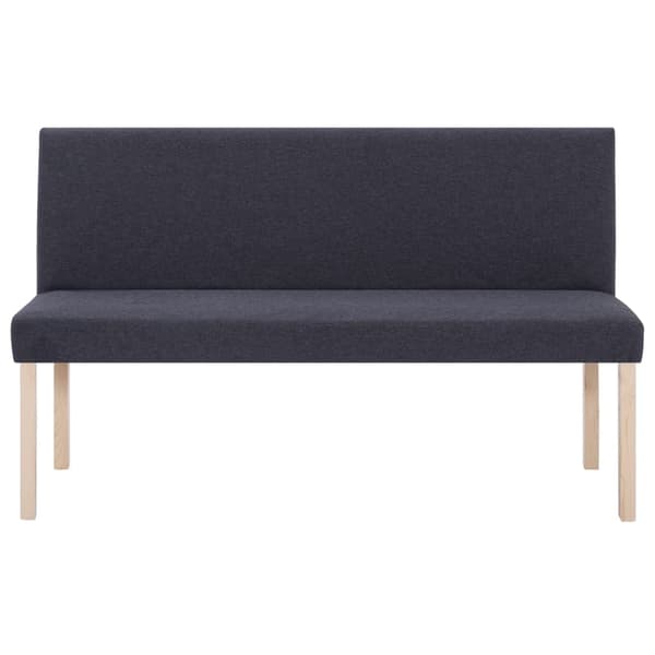 vidaXL Bänk 139,5 cm mörkgrå polyester grå