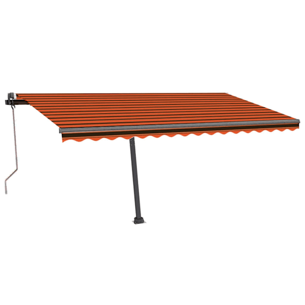 vidaXL Fristående markis automatisk 450x300 cm orange/brun Orange