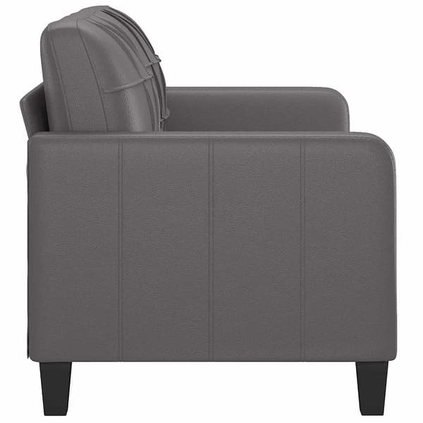 vidaXL 2-sitssoffa grå 140 cm konstläder Grå