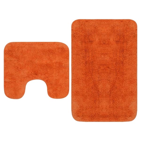 vidaXL Badrumsmattor 2 st tyg orange Orange