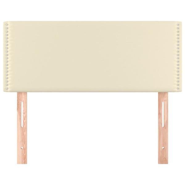 vidaXL Sänggavel gräddvit 90x5x78/88 cm konstläder Kräm