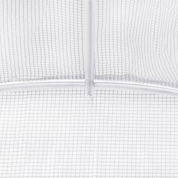 vidaXL Växthus med stålram vit 72 m² 18x4x2 m Vit