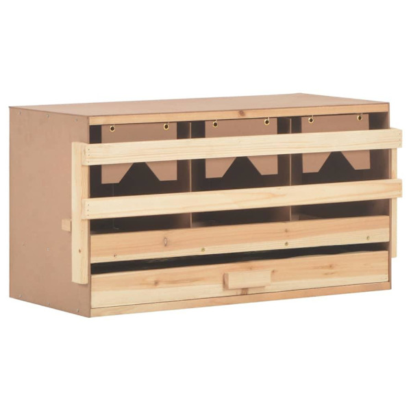 vidaXL Värprede 3 fack 72x33x38 cm massiv furu