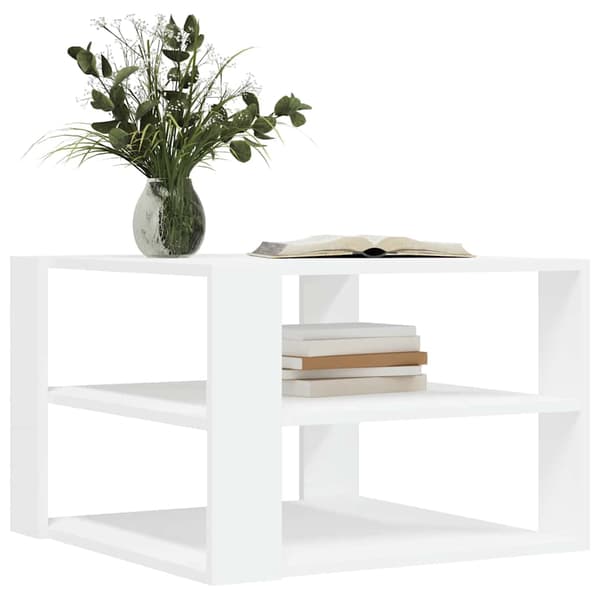 vidaXL Soffbord vit 58x58x40 cm konstruerat trä Vit