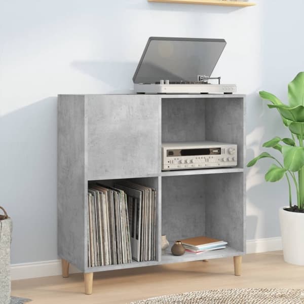 vidaXL Stereobänk betong-grå 84,5x38x89 cm konstruerat trä Grå