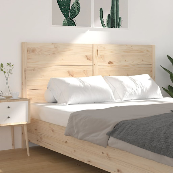 vidaXL Sänggavel 206x4x100 cm massiv furu Brun