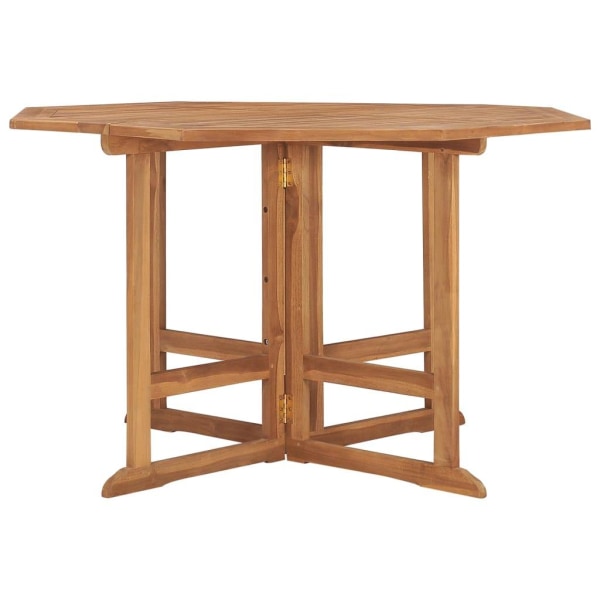 vidaXL Hopfällbart matbord för trädgården 110x110x75 cm massiv t Brun