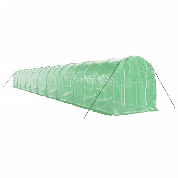 vidaXL Växthus med stålram grön 40 m² 20x2x2 m Grön