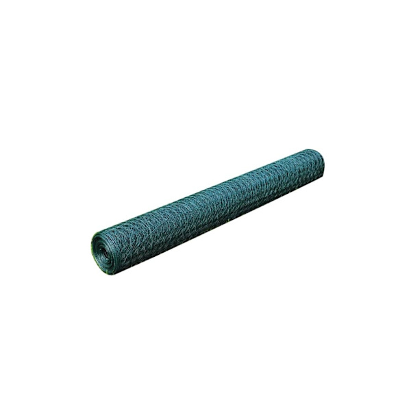 vidaXL Stängselnät Hexagonal 75 cm x 25 m, 1 mm Grön