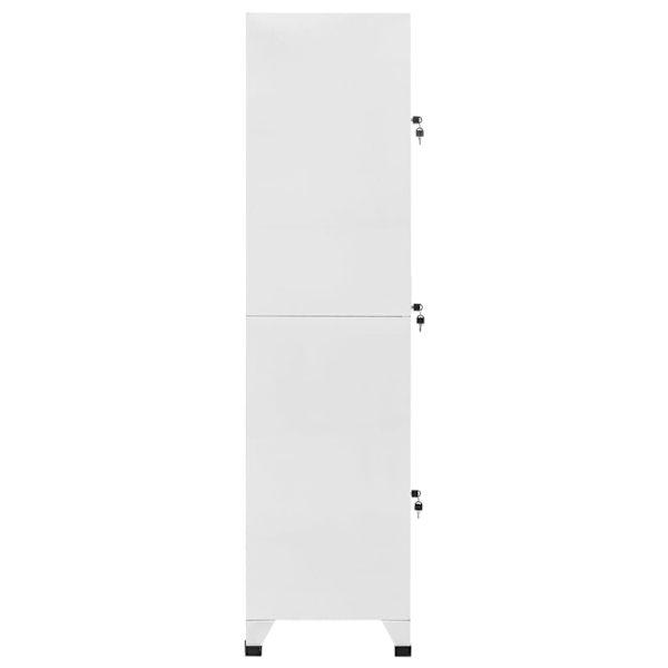 vidaXL Klädskåp för omklädningsrum med 3 fack stål 38x45x180 cm grå