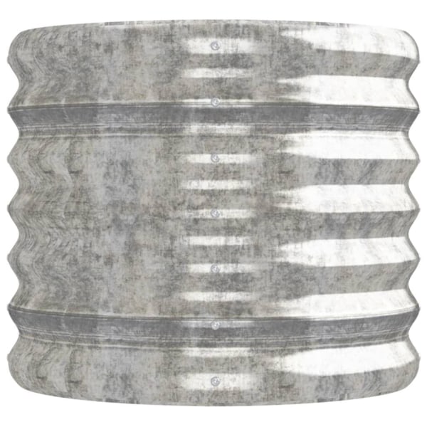 vidaXL Odlingslåda pulverlackerat stål 152x40x36 cm silver Silver