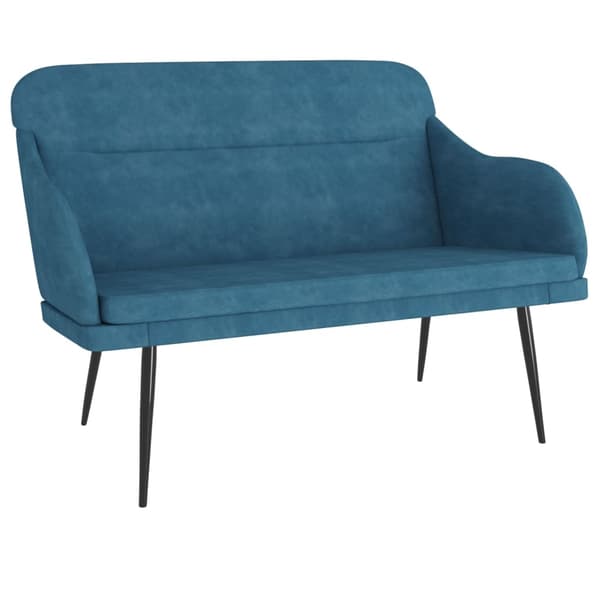 vidaXL Bänk blå 110x76x80 cm sammet Blå